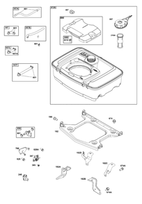 Fuel Supply Group Diagram and Parts List for 305447-0338-F1 200000 - 399999 Briggs and Stratton Engine